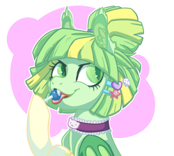 Size: 1000x895 | Tagged: safe, artist:partypoison, artist:pixipoison, oc, oc only, oc:sourpatch, bat pony, pony, choker, simple background, solo