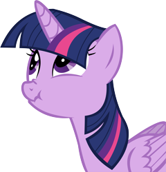 Size: 10911x11383 | Tagged: safe, artist:cyanlightning, twilight sparkle, twilight sparkle (alicorn), alicorn, pony, the one where pinkie pie knows, .svg available, absurd resolution, female, folded wings, mare, scrunchy face, simple background, solo, transparent background, vector