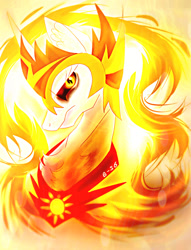 Size: 1300x1700 | Tagged: safe, artist:bi-serpina6, daybreaker, alicorn, pony, a royal problem, bust, looking at you, portrait, solo