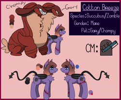 Size: 4248x3535 | Tagged: safe, artist:cottonbreeze, oc, oc only, oc:cottonbreeze, pony, succubus pony, full referencesheet, reference sheet, solo