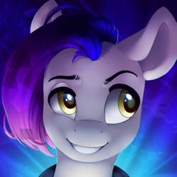 Size: 500x500 | Tagged: safe, artist:silentwulv, oc, oc only, oc:gleam, crystal pony, pony, bust, male, portrait, solo, stallion