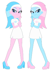 Size: 442x609 | Tagged: safe, artist:flameprincess3535, aloe, lotus blossom, equestria girls, duo, duo female, equestria girls-ified, female, high heels, shoes, spa twins