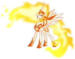 Size: 9000x7058 | Tagged: safe, artist:limedazzle, daybreaker, alicorn, pony, a royal problem, absurd resolution, evil, evil celestia, eyes closed, female, laughing, mane of fire, mare, open mouth, simple background, solo, that was fast, transparent background, vector