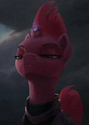 Size: 3000x4208 | Tagged: safe, artist:starblaze25, tempest shadow, pony, unicorn, my little pony: the movie, broken horn, female, looking down, mare, solo