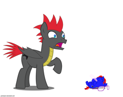 Size: 1620x1280 | Tagged: safe, artist:gamerpen, oc, oc only, oc:brainstorm, oc:gamerpen, pony, age regression, baby, baby pony, foal, glasses, potion, simple background, transparent background