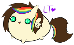 Size: 834x510 | Tagged: safe, artist:lullabytrace, oc, oc only, oc:prism streak, chibi, cute, simple background, solo, transparent background