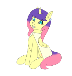 Size: 2844x3026 | Tagged: safe, artist:wolfy-pony, oc, oc only, oc:solaria, alicorn, pony, 2018 community collab, alicorn oc, clothes, derpibooru community collaboration, jewelry, simple background, smiling, solo, transparent background