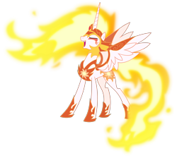 Size: 4000x3587 | Tagged: safe, artist:askometa, daybreaker, pony, a royal problem, evil laugh, simple background, solo, spread wings, transparent background, vector, wings