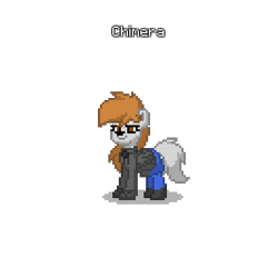 Size: 400x400 | Tagged: safe, oc, oc only, oc:chimera (furry), coyote, clothes, gloves, long hair, non-mlp oc, pony town, solo