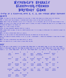 Size: 912x1078 | Tagged: safe, artist:nyperold, equestria girls, birthday game, exploitable meme, meme, sleepover, text, text only