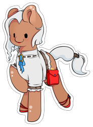 Size: 972x1322 | Tagged: safe, artist:lucky-jacky, oc, oc only, oc:ka ching, earth pony, pony, clothes, cute, happy, shoes, simple background, solo, transparent background