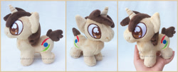 Size: 1830x743 | Tagged: safe, artist:lilmoon, oc, oc only, oc:syndeo, pony, unicorn, chibi, irl, photo, plushie, solo
