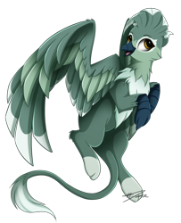 Size: 1024x1262 | Tagged: safe, artist:mindlesssketching, oc, oc only, oc:gabitha, griffon, female, simple background, solo, transparent background