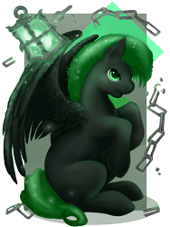 Size: 600x800 | Tagged: safe, artist:tokokami, pegasus, pony, chains, crossover, league of legends, ponified, simple background, solo, thesh, transparent background