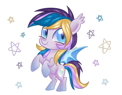 Size: 5000x3900 | Tagged: safe, artist:kaikururu, oc, oc only, oc:moonlight waves, bat pony, rearing, simple background, solo, transparent background