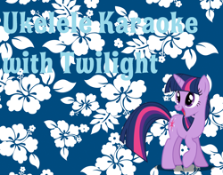 Size: 2500x1967 | Tagged: artist needed, safe, edit, twilight sparkle, hawaiian flower background, silly songs, silly songs with pinkie, song in the comments, veggietales