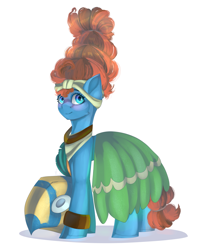 Size: 1717x2000 | Tagged: safe, artist:neonishe, meadowbrook, earth pony, pony, a health of information, female, healer's mask, mare, mask, simple background, solo, white background