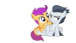 Size: 1920x1080 | Tagged: safe, rumble, scootaloo, female, male, rumbloo, shipping, straight