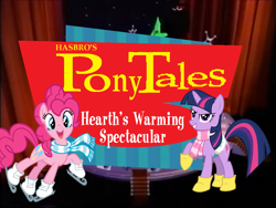 Size: 1024x768 | Tagged: artist needed, safe, edit, pinkie pie, twilight sparkle, pony, series:pony tales, hearth's warming, veggietales