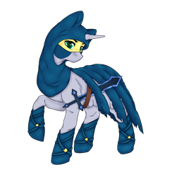 Size: 2827x2895 | Tagged: safe, artist:honiibree, oc, oc only, pony, unicorn, mask, solo, sword, weapon