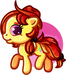 Size: 430x486 | Tagged: safe, artist:amberpone, oc, oc only, oc:zapapple, earth pony, pony, g3.5, abstract background, art trade, cowboy hat, cutie mark, female, happy, hat, mare, original character do not steal, rule 63, simple background, smiling, solo, transparent background, walking