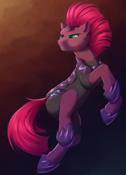 Size: 1024x1419 | Tagged: safe, artist:peachmayflower, tempest shadow, pony, unicorn, my little pony: the movie, armor, broken horn, eye scar, female, mare, scar, solo