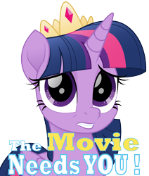 Size: 4338x5109 | Tagged: safe, artist:amarthgul, twilight sparkle, twilight sparkle (alicorn), alicorn, pony, my little pony: the movie, absurd resolution, bronybait, hype, join the herd, movie accurate, sad, simple background, solo, transparent background, vector, woobie