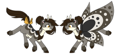 Size: 1600x726 | Tagged: safe, artist:caldercloud, oc, oc only, oc:owlfeather, original species, bow, female, grottoling, solo, tail bow, wysp