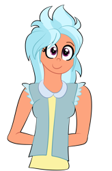 Size: 1845x2814 | Tagged: safe, artist:berrypunchrules, frosty orange, coinky-dink world, eqg summertime shorts, equestria girls, arm behind back, female, simple background, solo, transparent background