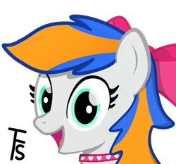 Size: 745x695 | Tagged: safe, artist:thefunnysmile, oc, oc only, oc:sammi, pony, bust, face, looking at you, portrait, solo