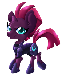 Size: 747x900 | Tagged: safe, artist:blazemizu, tempest shadow, my little pony: the movie, chibi, cute, simple background, solo, tempestbetes, transparent background