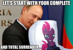 Size: 720x496 | Tagged: safe, tempest shadow, my little pony: the movie, body pillow, meme, vladimir putin, waifu, wat