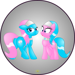 Size: 5000x5000 | Tagged: safe, artist:lakword, aloe, lotus blossom, earth pony, pony, absurd resolution, female, group, happy, lotus bottom, mare, simple background, sisters, spa twins, standing, transparent background