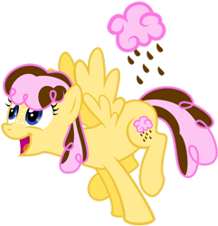 Size: 800x829 | Tagged: safe, artist:lost-our-dreams, oc, oc only, oc:cotton candy, pegasus, pony, cutie mark background, female, happy, mare, offspring, parent:cheese sandwich, parent:pinkie pie, parents:cheesepie, solo