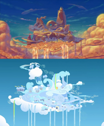 Size: 854x1029 | Tagged: safe, pony, cloudsdale, comparison, disney, greek mythology, hercules, olympus