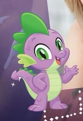 Size: 193x281 | Tagged: safe, spike, dragon, my little pony: the movie, cropped, cute, looking at you, male, smiling, solo, spikabetes