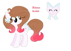 Size: 699x501 | Tagged: safe, artist:spectrumnightyt, oc, oc only, oc:rima kaki, earth pony, pony, bow, female, mare, ms paint, solo, tail bow