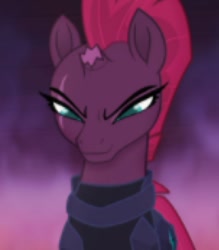 Size: 508x579 | Tagged: safe, tempest shadow, my little pony: the movie, broken horn, eye scar, horn, scar, sinister, solo