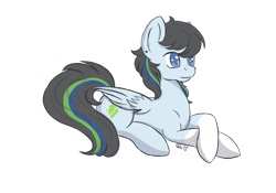 Size: 1181x826 | Tagged: safe, artist:xaik0x, oc, oc only, oc:v2, pegasus, pony, prone, simple background, solo, transparent background