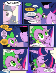 Size: 1275x1650 | Tagged: safe, artist:dsana, spike, twilight sparkle, twilight sparkle (alicorn), alicorn, dragon, pony, comic:a moment in time, comic, crying, hug, mama twilight