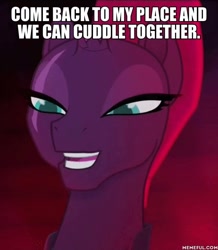 Size: 600x688 | Tagged: safe, edit, edited screencap, screencap, tempest shadow, my little pony: the movie, bronybait, image macro, meme