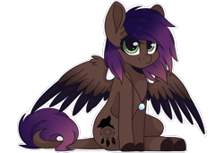 Size: 3000x2048 | Tagged: safe, artist:cinnamontee, oc, oc only, oc:evening howler, pegasus, pony, female, high res, mare, simple background, sitting, solo, transparent background