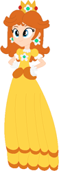 Size: 214x620 | Tagged: safe, artist:selenaede, artist:user15432, human, equestria girls, base used, clothes, crossover, crown, dress, ear piercing, earring, equestria girls-ified, gloves, gown, jewelry, nintendo, piercing, princess daisy, regalia, super mario bros., super smash bros.