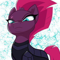 Size: 2224x2224 | Tagged: safe, artist:mlp-firefox5013, tempest shadow, pony, unicorn, my little pony: the movie, armor, broken horn, cute, eye scar, female, mare, scar, solo