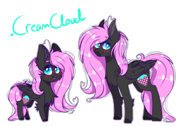 Size: 4200x3000 | Tagged: safe, artist:honeybbear, oc, oc only, oc:cream cloud, pegasus, pony, chibi, female, high res, mare, self ponidox, simple background, transparent background