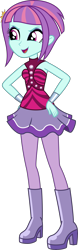 Size: 1558x5000 | Tagged: safe, artist:diegator007, sunny flare, dance magic, equestria girls, spoiler:eqg specials, absurd resolution, boots, clothes, female, hand on hip, high heel boots, open mouth, shoes, simple background, skirt, solo, transparent background, vector