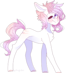 Size: 4135x4571 | Tagged: safe, artist:emily-826, oc, oc only, pony, unicorn, absurd resolution, one eye closed, simple background, solo, transparent background, wink