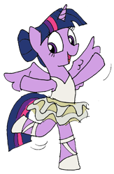 Size: 1088x1673 | Tagged: safe, artist:newportmuse, twilight sparkle, twilight sparkle (alicorn), alicorn, pony, a royal problem, ballerina, ballet, simple background, solo, transparent background, tutu, tutu cute, twilarina