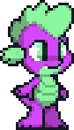 Size: 84x147 | Tagged: safe, artist:biel56789, derpibooru exclusive, spike, dragon, animated, animated png, baby, baby dragon, blinking, cute, fangs, male, pixel art, simple background, solo, spikabetes, tail wag, transparent background