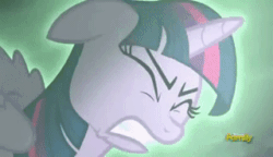 Size: 320x184 | Tagged: safe, screencap, twilight sparkle, twilight sparkle (alicorn), alicorn, the cutie map, animated, open mouth, out of context, pain, screaming, solo